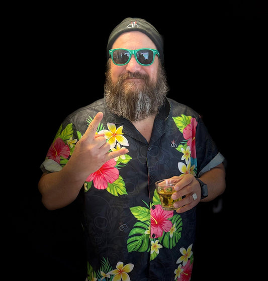 Hawaii Hemd - Grey Bloom