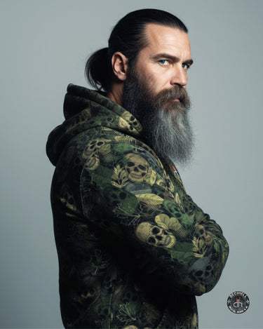 Hoodie - Camo Skull