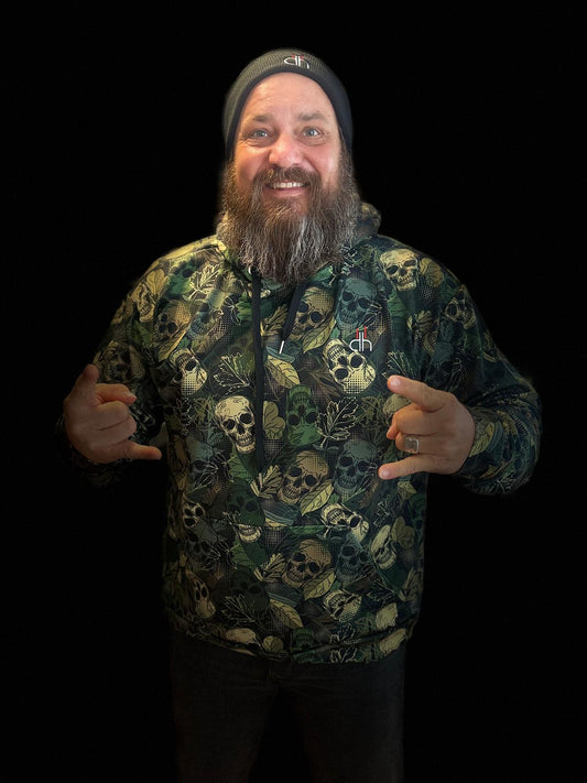 Hoodie - Camo Skull