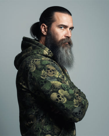 Hoodie - Camo Skull