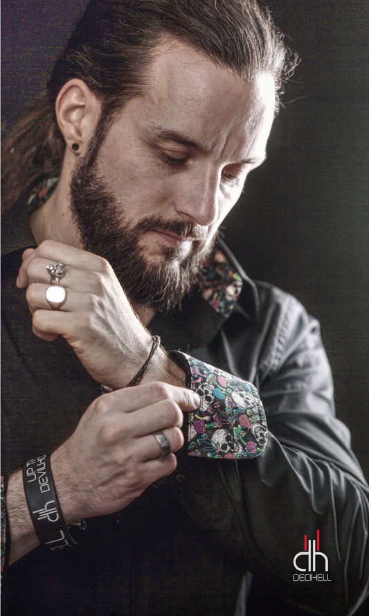 Hemd - Psychedelic Skull Black