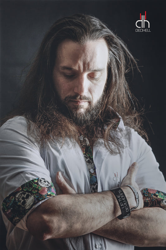 Hemd - Psychedelic Skull White