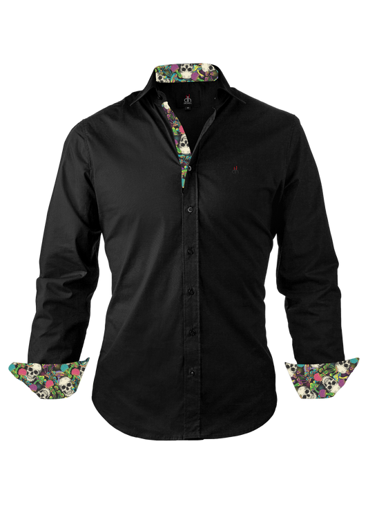 Hemd - Psychedelic Skull Black