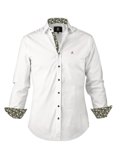 Hemd - Psychedelic Skull White