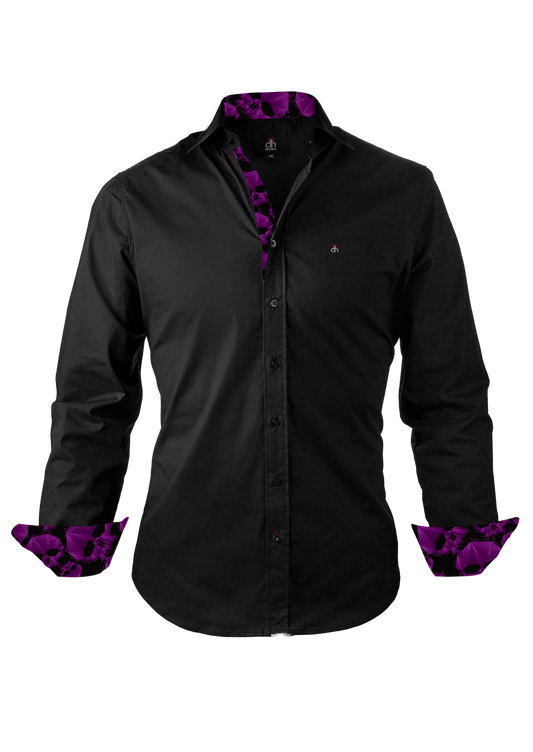 Hemd - Purple Skull