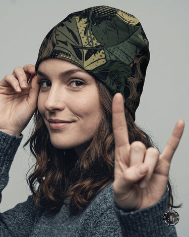 Beanie - Camo Skull
