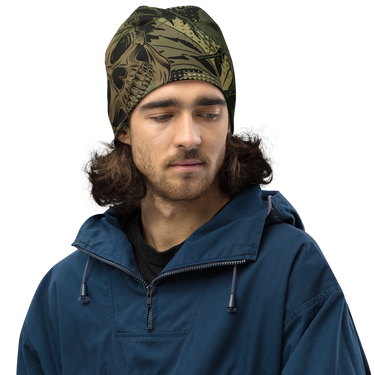 Beanie - Camo Skull