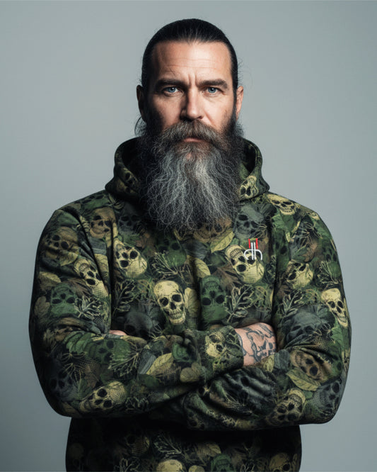 Hoodie - Camo Skull