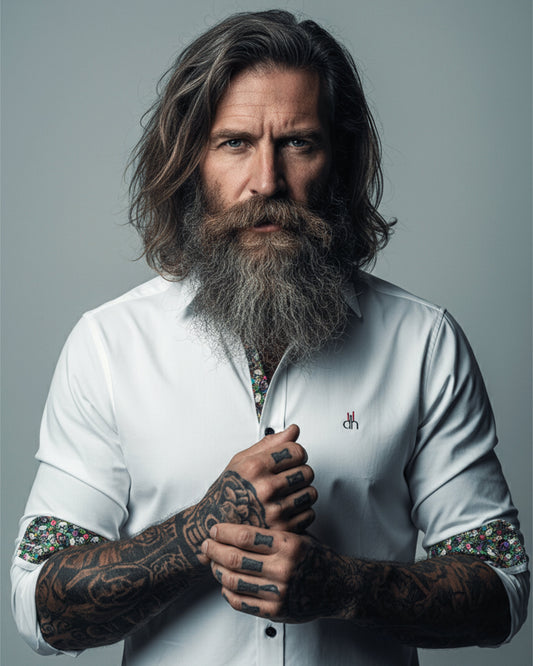 Hemd - Psychedelic Skull White