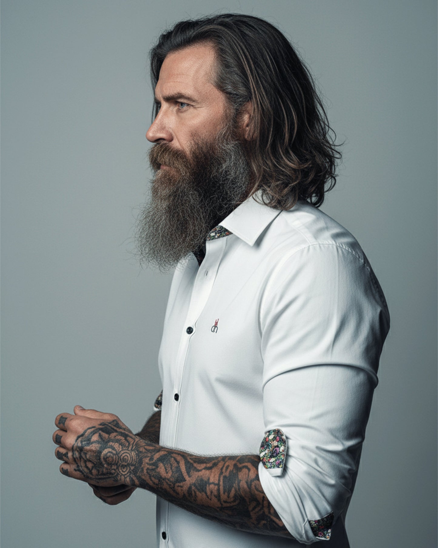 Hemd - Psychedelic Skull White