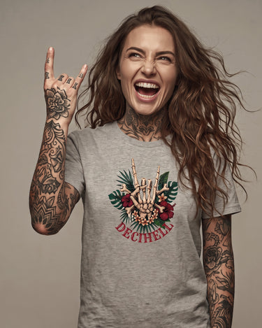 T-Shirt - Hawaiian Grey Horns