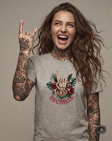 T-Shirt - Hawaiian Grey Horns