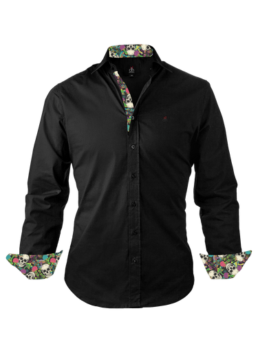 Hemd - Psychedelic Skull Black