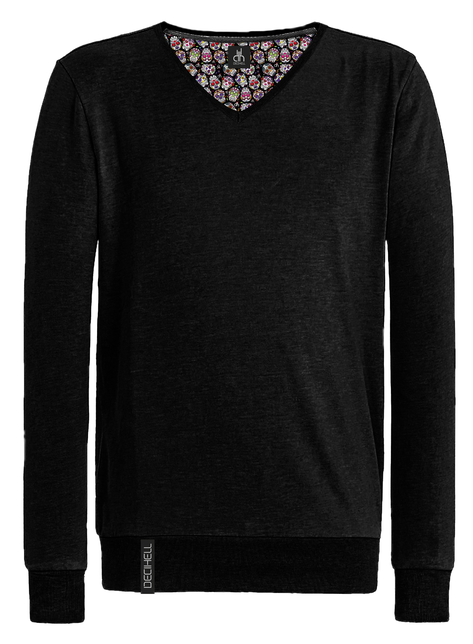 Sweater | black | Black Skull Größe: 5X(HEL)L / Material: 100% Baumwolle